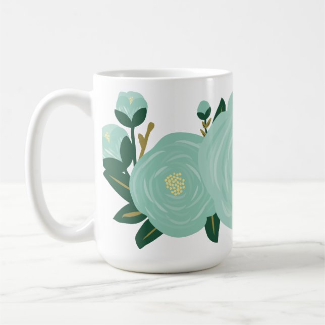 Taza de café floral (Izquierda)