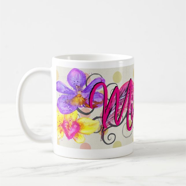 Taza De Café Floral (Izquierda)