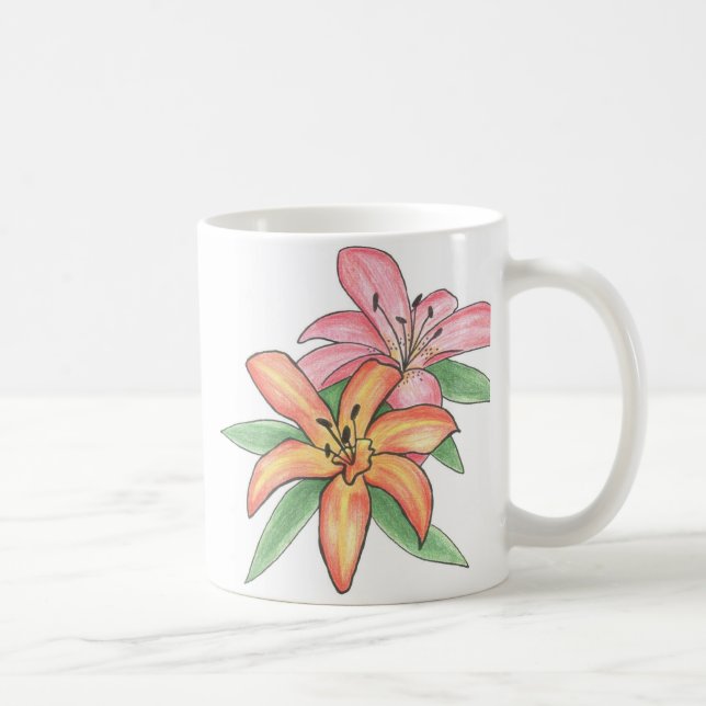 Taza De Café Floral (Derecha)