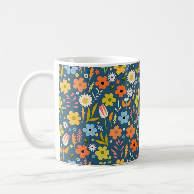 Taza De Café floral (Izquierda)