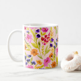 Taza De Café Floral acuarela - Mug