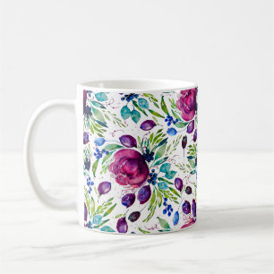 Taza De Café Floral acuática de jovenes peonies