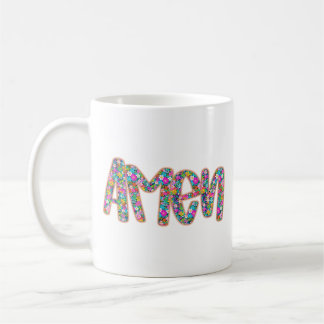 Taza De Café Floral Amen