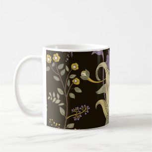 Taza De Café Floral Art Nouveau: Patrón de época