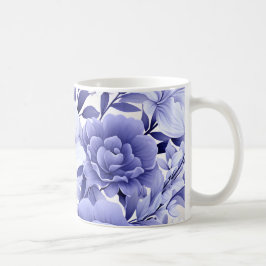 Taza De Café Floral azul