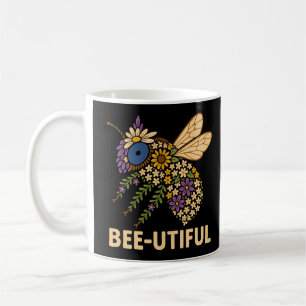 Taza De Café Floral Bee Fusion Bee-Utiful