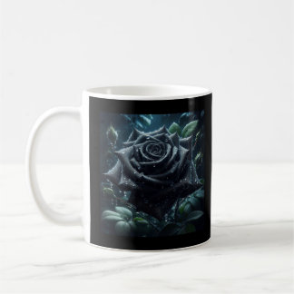 Taza De Café Floral Black Rosa