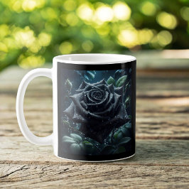 Taza De Café Floral Black Rosa