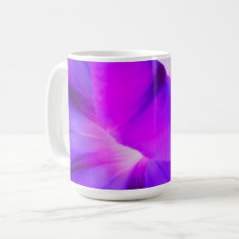 Taza De Café Floral Blanco Púrpura