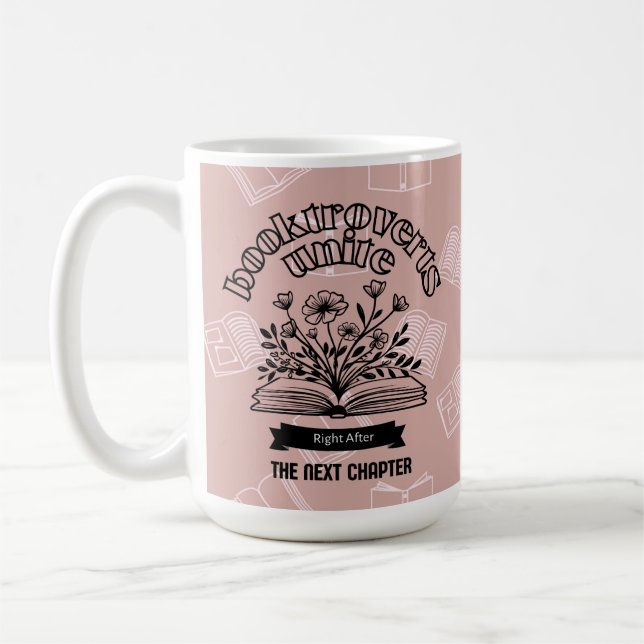 Taza De Café Floral "Booktroverts úne" (Izquierda)