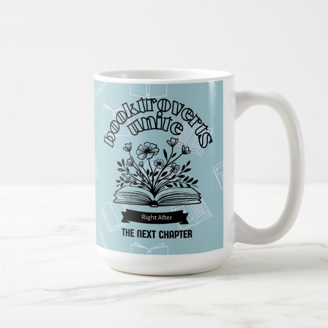 Taza De Café Floral "Booktroverts úne" (Derecha)