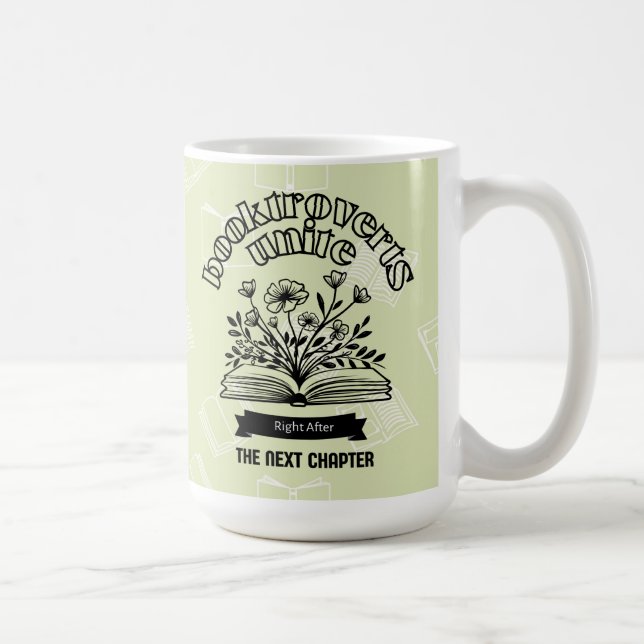 Taza De Café Floral "Booktroverts úne" (Derecha)