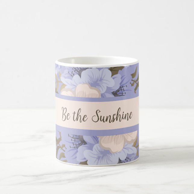 Taza De Café Floral Botánica Violeta Romántica Sunshine & Sage (Centro)