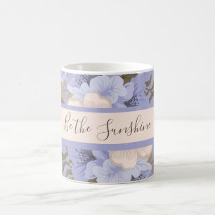 Taza De Café Floral Botánica Violeta Romántica Sunshine & Sage