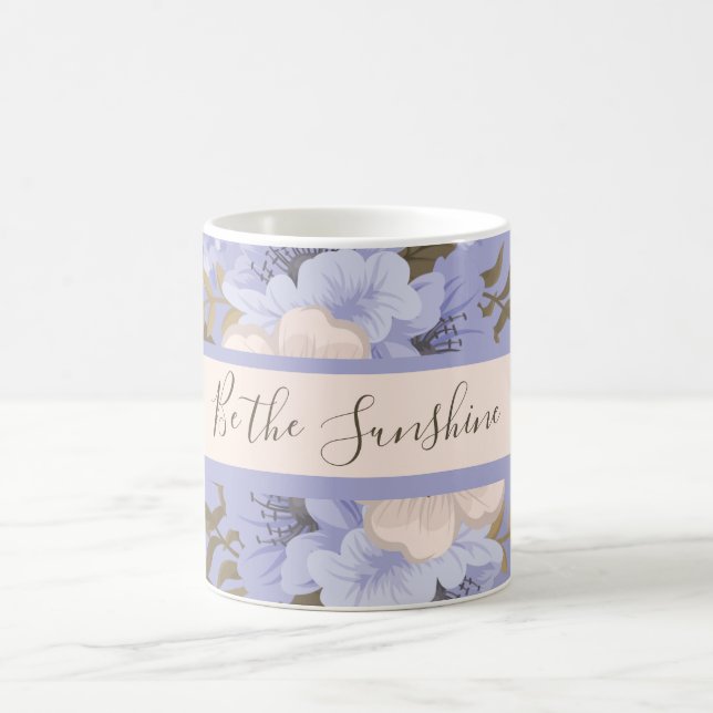 Taza De Café Floral Botánica Violeta Romántica Sunshine & Sage (Centro)