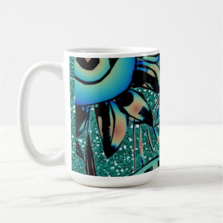 Taza de café floral brisa de verano