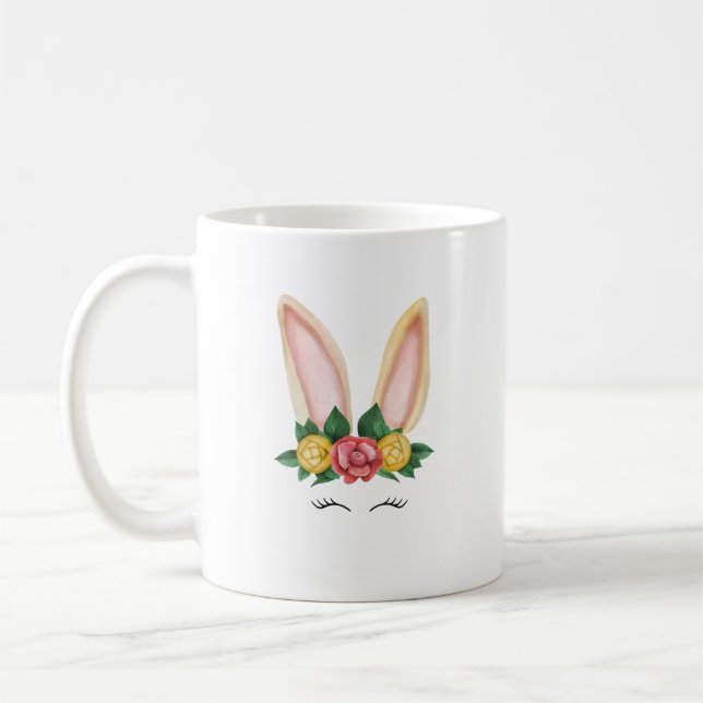 Taza De Café Floral Bunny Fantasy (Izquierda)