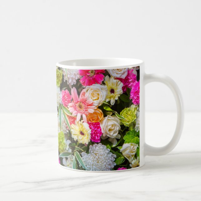Taza De Café Floral Burst - Vibrant Garden Mug. (Derecha)