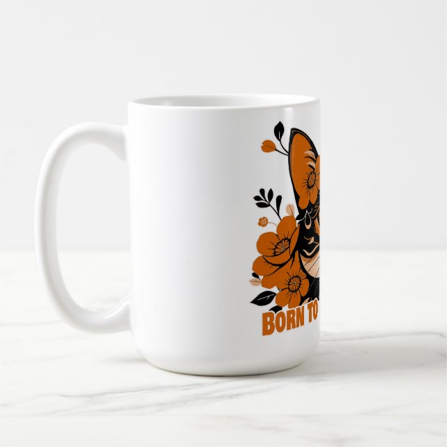 Taza De Café Floral Cat  (Izquierda)