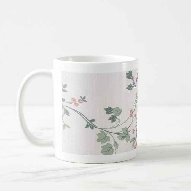 Taza De Café Floral clásico (Izquierda)