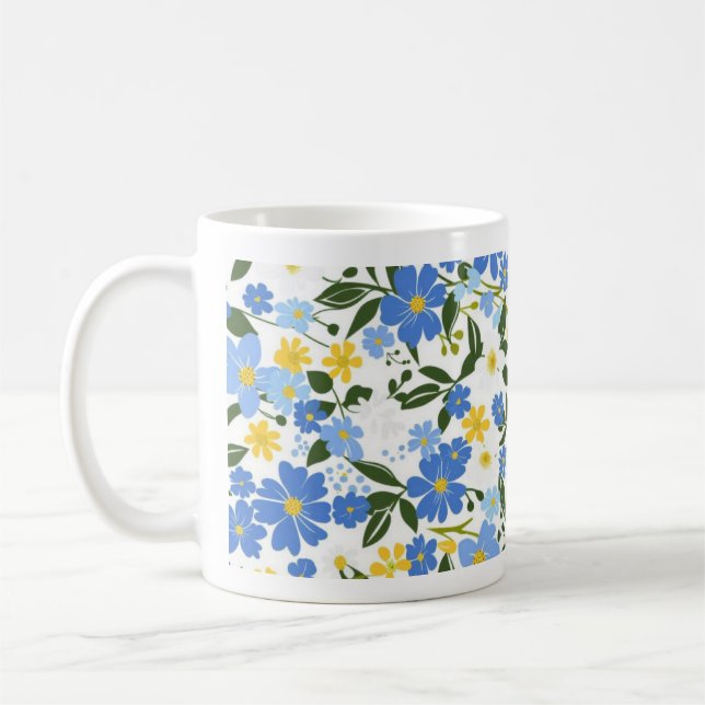 Taza De Café Floral Classic Mug (Izquierda)
