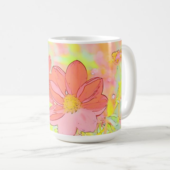 Taza De Café Floral Coffee Mug (Anverso derecho)
