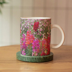 Taza De Café Floral colorida de Snapdragons Garden