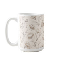 Floral Crema Marrón Cacao