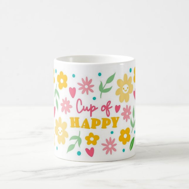 Taza de café floral Cup of Happy (Centro)