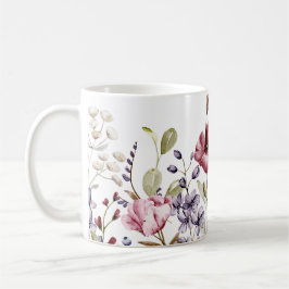 Taza De Café Floral de acuarela elegante - Mug artístico