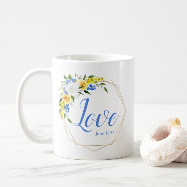 Taza De Café Floral de amor (Con donut)