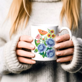 Taza De Café Floral de arte folclórico