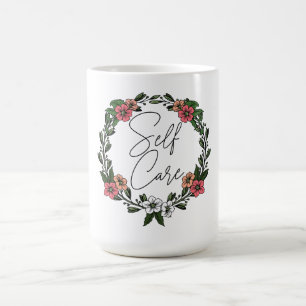 Taza De Café Floral de autocuidado