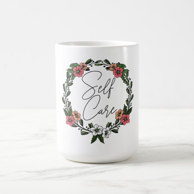 Taza De Café Floral de autocuidado (Centro)