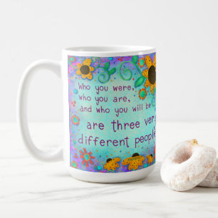 Taza De Café Floral de bonito a quien estás citando inspirador