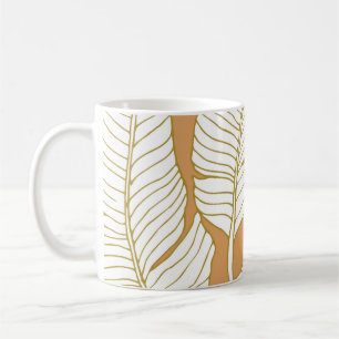 Taza De Café Floral de elegancia: fondo de patrón abstracto.