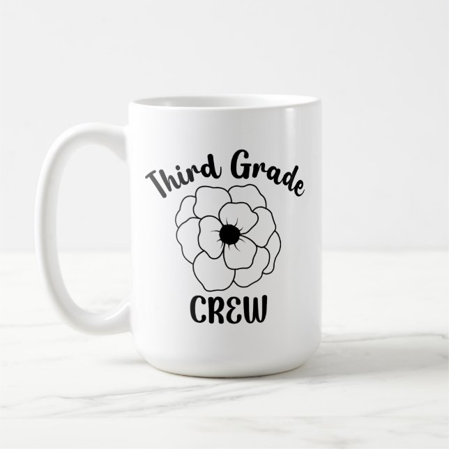 Taza De Café Floral de equipo de tercer grado (Izquierda)