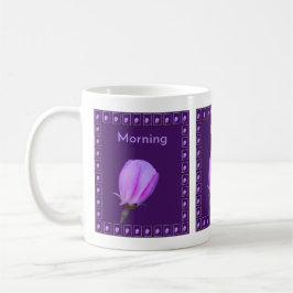 Taza De Café Floral de Flor de Primavera Rosa y Púrpura Persona