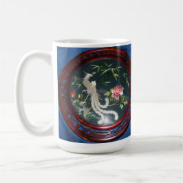 TAZA DE CAFÉ FLORAL DE LA PIEDRA BLANCA JAPONESA