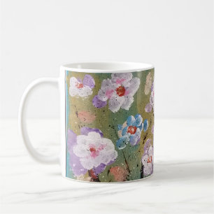 Taza de café floral de la primavera