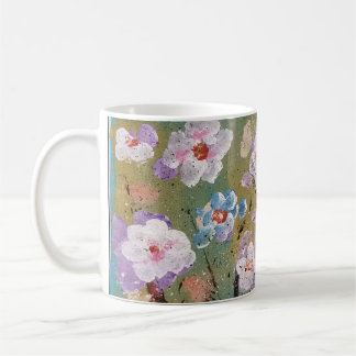 Taza de café floral de la primavera