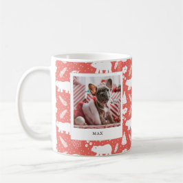 Taza De Café Floral de oso polar y festividad de pino rojo 2 to