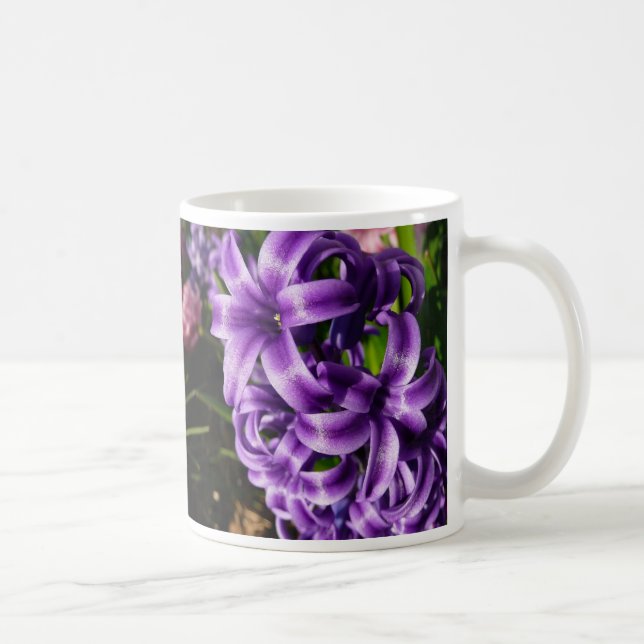 Taza De Café Floral de primavera azul Hyacinin II (Derecha)