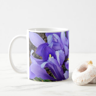 Taza De Café Floral de primavera de irlandeses azules en miniat