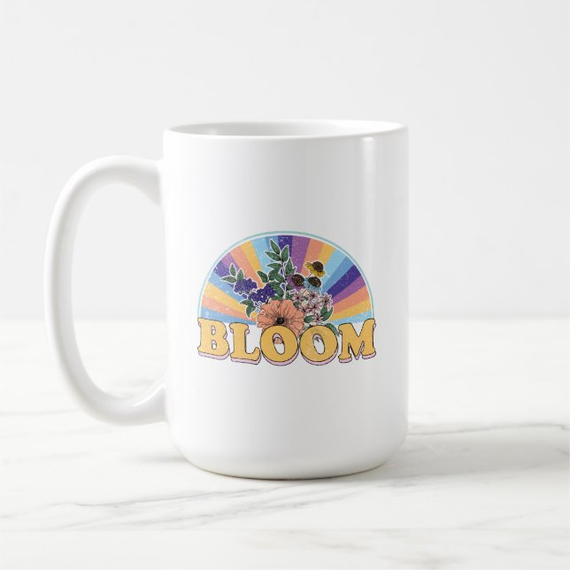 Taza De Café Floral de retro (Izquierda)