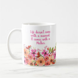 Taza De Café Floral del Día de la Madre