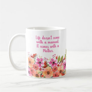 Taza De Café Floral del Día de la Madre