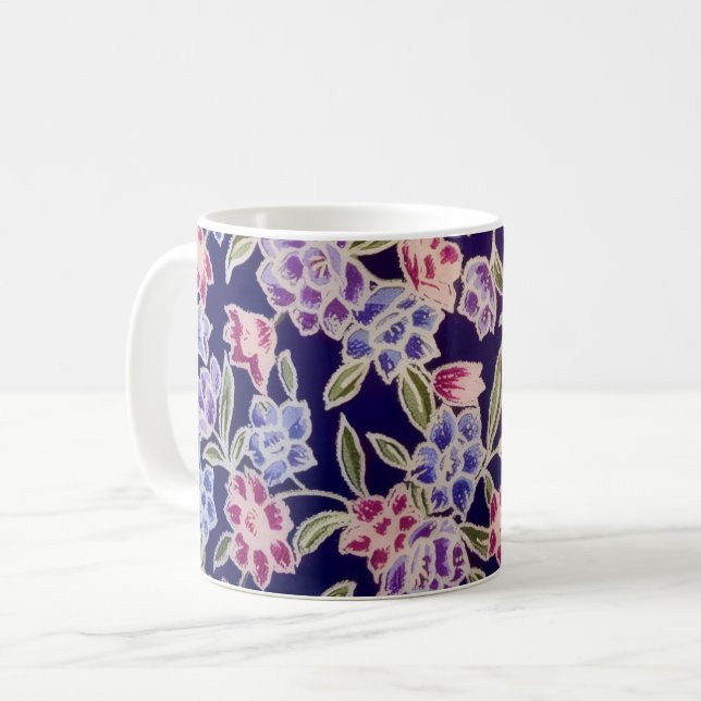 Taza De Café Floral Design Mug (Anverso izquierdo)
