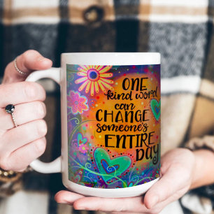 Taza De Café Floral divertida de un tipo de palabra
