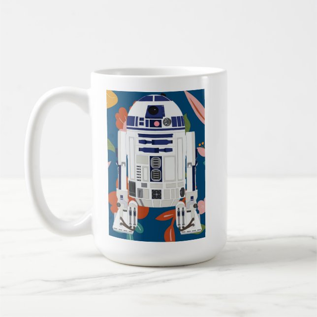 Taza De Café Floral Droid (Izquierda)